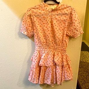 LoveShackFancy pink cotton dress